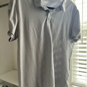 Banana Republic Luxe Touch S Light Gray Polo Shirt